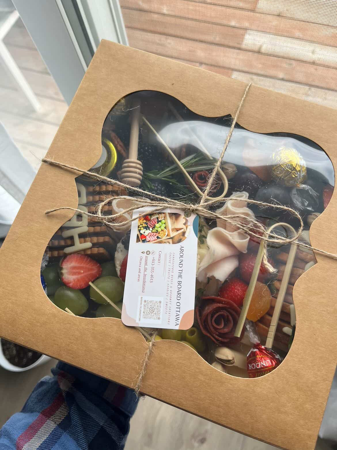 Branded Around the Board Ottawa large grazing box ready for delivery